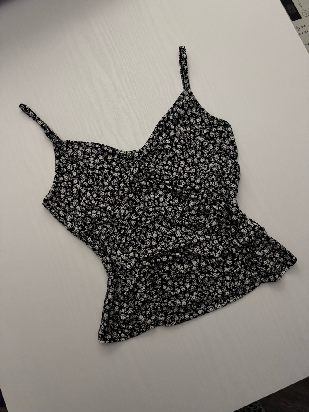 3/$20🛒 Black Floral Spaghetti Strap Tank Top